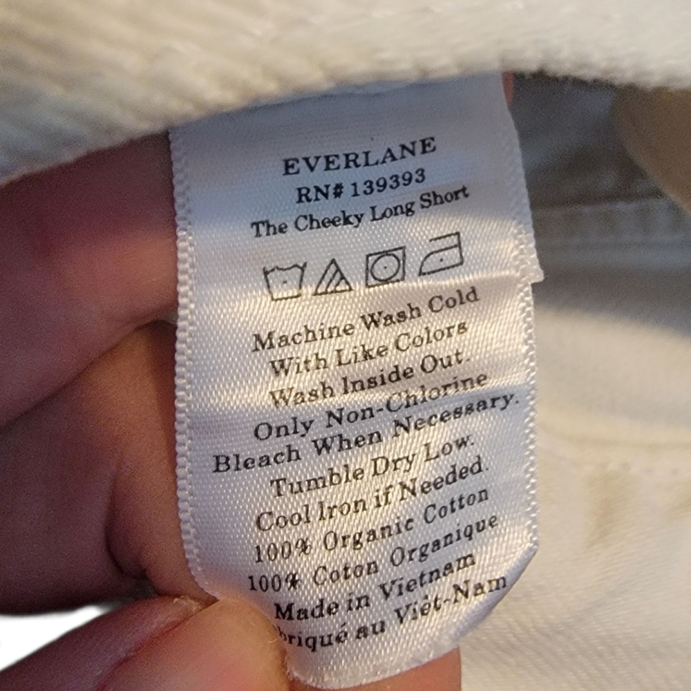 EVERLANE The Cheeky Long‎ Short Shorts White Denim 28 - Picture 9 of 10